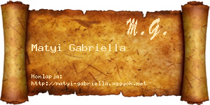 Matyi Gabriella névjegykártya